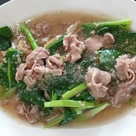 ฮาซันราดหน้ายอดผัก(เนื้อหมัก)