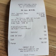 เมนู Burger King บางจาก นครชัยศรี