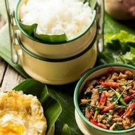 อาหารตามสั่ง,ป่า อิ่มจุก (คานหาม)ฟรี!!น้ำซุป ผัก น้ำพริก(ตามสั่ง ผัดไท-หอยทอด)