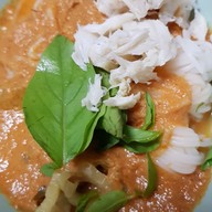 เมนูของร้าน ขนมจีนต้นก้ามปู นวลจันทร์ .