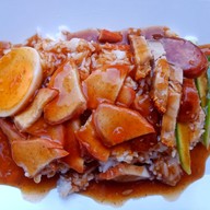 เมนูของร้าน ข้าวหมูแดงหมูกรอบราชบุรี