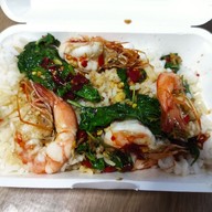 เมนูของร้าน ร้านใบกะเพรา by เจ๊ติ๊ก มีสาขาเดียวจ้า (ตลาดโชคพิชัย)