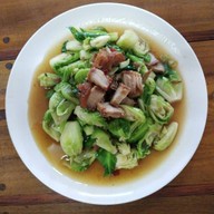 ข้าวเปียกหมูผัด&กะเพราอาหมี