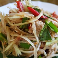 เมนูของร้าน เฮือนไม้ส้มตำ