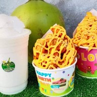 ซีมเบิ่ง มะพร้าวปั่นนมสดและเฟร้นช์ฟรายส์ชีส ถนนพระร่วง