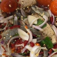 ครัว ครูนงค์ หมูทอดแจ่วปลาร้า (ส้มตำ) บางหัวเสือ