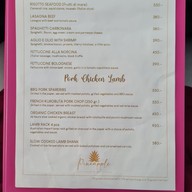 เมนู Pineapple Cafe and Grill Pattaya