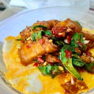 ชานมไต้หวัน ข้าวหมูทอด