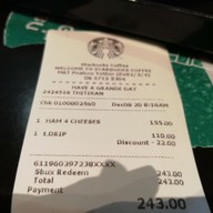 เมนู Starbucks MRT พหลโยธิน (ทางออก 2/3/4)