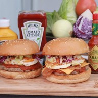 เบอร์เกอร์ American Kyoto Burger Homemade