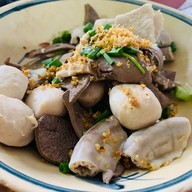ก๋วยเตี๋ยวตำลึงชาววัง ก๋วยเตี๋ยวลูกชิ้นปลา(ลูกชิ้นปลาไม่ได้ทำเอง)