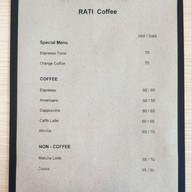 เมนู RATI Coffee