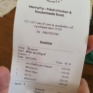 เมนู Henryfry : fried chicken & housemade food. เจริญกรุง
