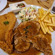 เมนูของร้าน บ้านสเต็ก Ban Steak หมู่บ้านอยู่สบาย5