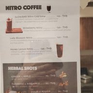 เมนู Slow Bar : Slow Coffee & Juice Bar