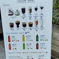 เมนู Slow Bar : Slow Coffee & Juice Bar