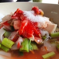 เมนูของร้าน ป้าอู๊ดเย็นตาโฟ บางพระ ไร่กล้วย