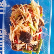 เมนูของร้าน ส้มตำป้าสุและอาหารตามสั่ง
