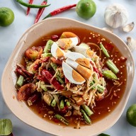 เมนูของร้าน เจ๊แดงส้มตำเผ็ดที่สุดในโลก