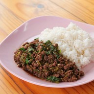 เมนูของร้าน คนบางกง ราดหน้ายอดผัก อาหารตามสั่ง