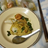 เต็งไต๋ใช้ฮวด (ก๋วยเตี๋ยว ลูกชิ้นปลา ลูกชิ้นกุ้ง เย็นตาโฟ) บางจาก