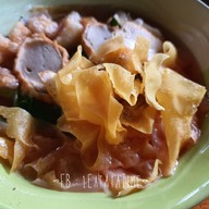 เมนูของร้าน ก๋วยเตี๋ยวเจ้เรียม ติดวัดบางลี่