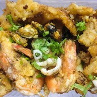 ข้าวหมูทอด+ข้าวปลาแกะพี่แสตมป์&น้องสโนว์