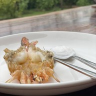 เมนูของร้าน บอบีกุ้งเผาตัวเป็นๆ