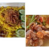 ฮานีฟข้าวหมกไก่ มันไก่ คลุกกะปิ ซุปเนื้อ ราษฎร์อุทิศ22/1