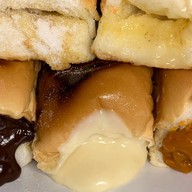 ลูกชิ้นทอด นึ่ง +โดนัทเค้กจิ๋ว+ขนมบ้าบิ่น + ปังปิ้งทะลัก + ก๋วยเตี๋ยวไก่ตุ๋น เจ้านาย บางบัวทอง