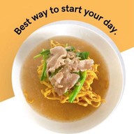 ฮาซันราดหน้ายอดผัก(เนื้อหมัก)