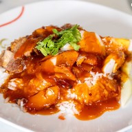เมนูของร้าน ข้าวหมูแดงเรือเมล์