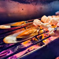 หมึกดำ หน้า ม.แม่โจ้(ปลาหมึกย่าง เห็ดออรินจิย่าง)