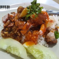 เมนูของร้าน ข้าวหมูแดงเรือเมล์