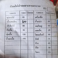 เมนู ไก่ย่างเขาสวนกวาง บายพาส ราชบุรี