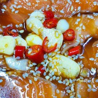 เฮงเฮียเฮีย แซลมอนดองซีอิ้วเกาหลี พิซซ่าญี่ปุ่น ข้าวหน้าหมูทอด สาขา2 โคกหม้อ แซ่บซี๊ด