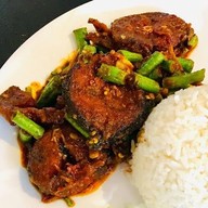 เมนู ข้าวกะเพรา+หมูแดดเดียวBPP ข้าวกะเพรา+หมูแดดเดียวBPP