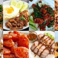 ข้าวกล่อง40บาท เต็นชมพู