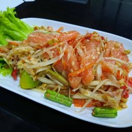 เมนูของร้าน ครัวเชฟแซน ส้มตำ ไก่ย่าง เมี่ยงปลาเผา