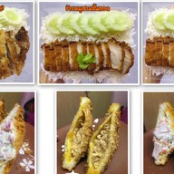 ข้าวหมูทอด+ข้าวปลาแกะพี่แสตมป์&น้องสโนว์
