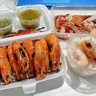 เมนูของร้าน กุ้งเผาแม่อีบิว