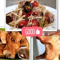 ไก่อบโอ่ง  ไก่ย่างเตาถ่านในโอ่ง ส้มตำ บ้านสวน