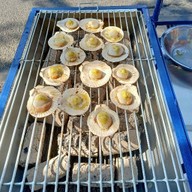 ปลาแซลมอนเสียบไม้ ตลาดเดินเล่น เทอดไท 33