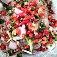 เมนูของร้าน ยำวุ้นเส้นโบราณพริกซอย  เจ้เล็ก สาขาใหญ่(ฟ้าคราม)