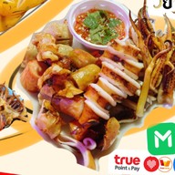 หมึกย่าง อีเจ๊ย่างหมึก ตลาดนัด Awake