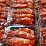 ปลาแซลมอนเสียบไม้ ตลาดเดินเล่น เทอดไท 33