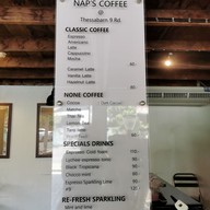 เมนู Nap's Coffee X Warin -
