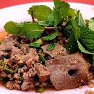 เมนูของร้าน ลาบร้อยเอ็ด-ตาเฒ่า2535 ซอยวัดพระเงิน