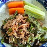 เมนูของร้าน ครัวบีเวล ข้าวหมูทอด