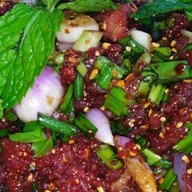 หมูทอด/ไก่ทอด "แซ่บสุรินทร์ หน้าวัดเปร็งราษฏร์บำรุง ต.เปร็ง อ.บางบ่อ จ.สมุทรปราการ